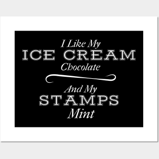 Ice Cream Chocolate and Stamps Mint Posters and Art